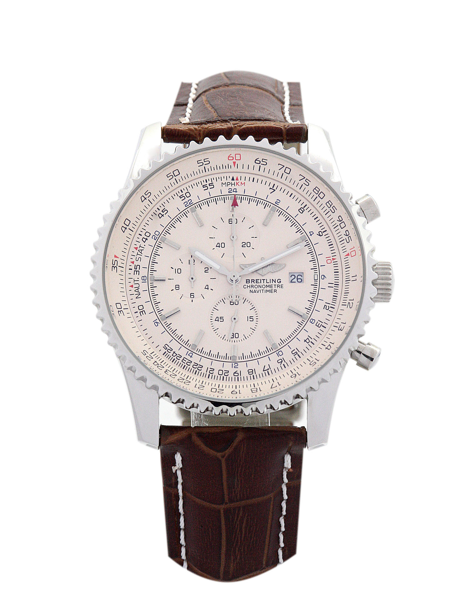 Breitling Navitimer World White dial Mens Quartz A24322 Watch