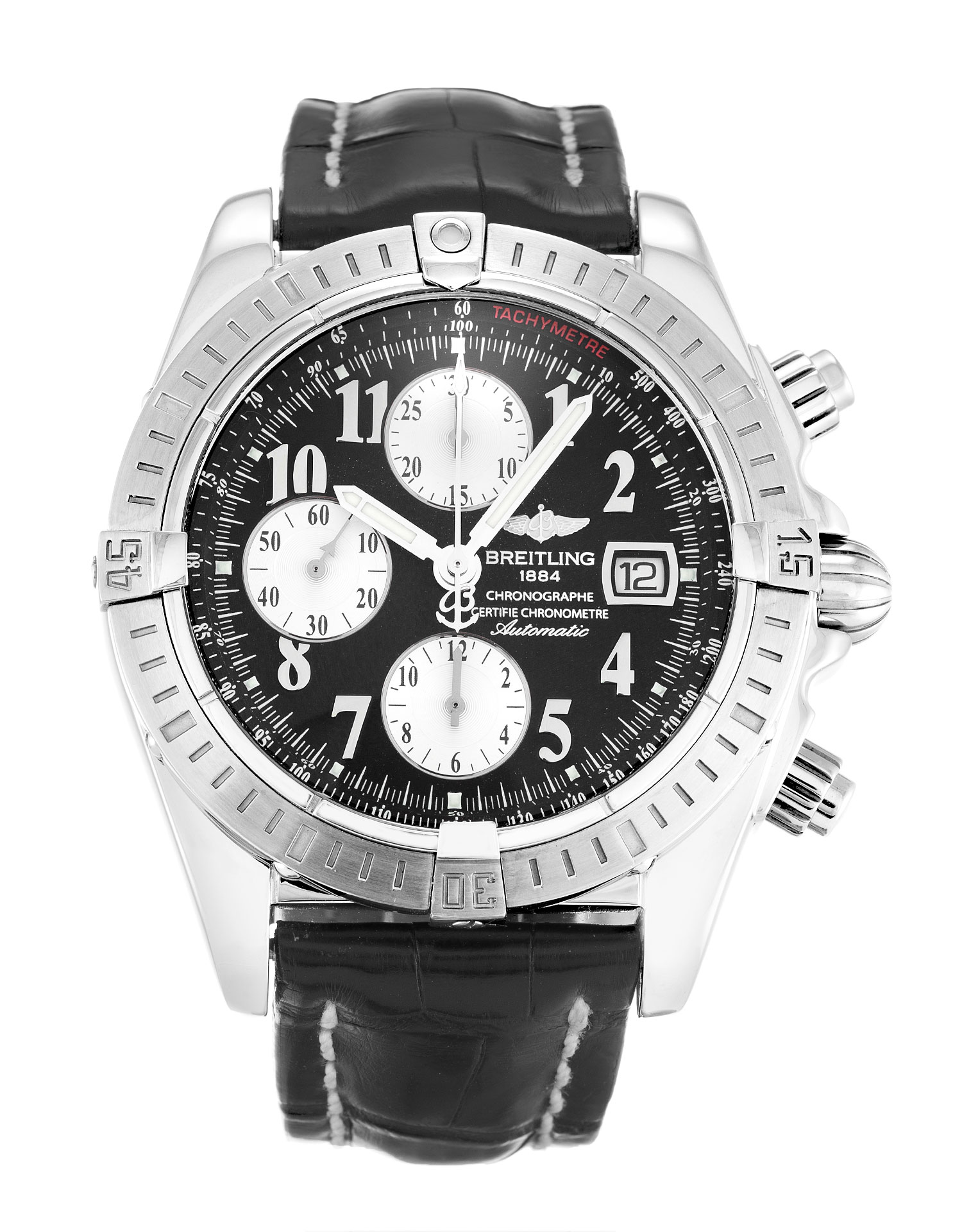 Breitling Chronomat Evolution Black Arabic Mens Quartz A13356 Watch
