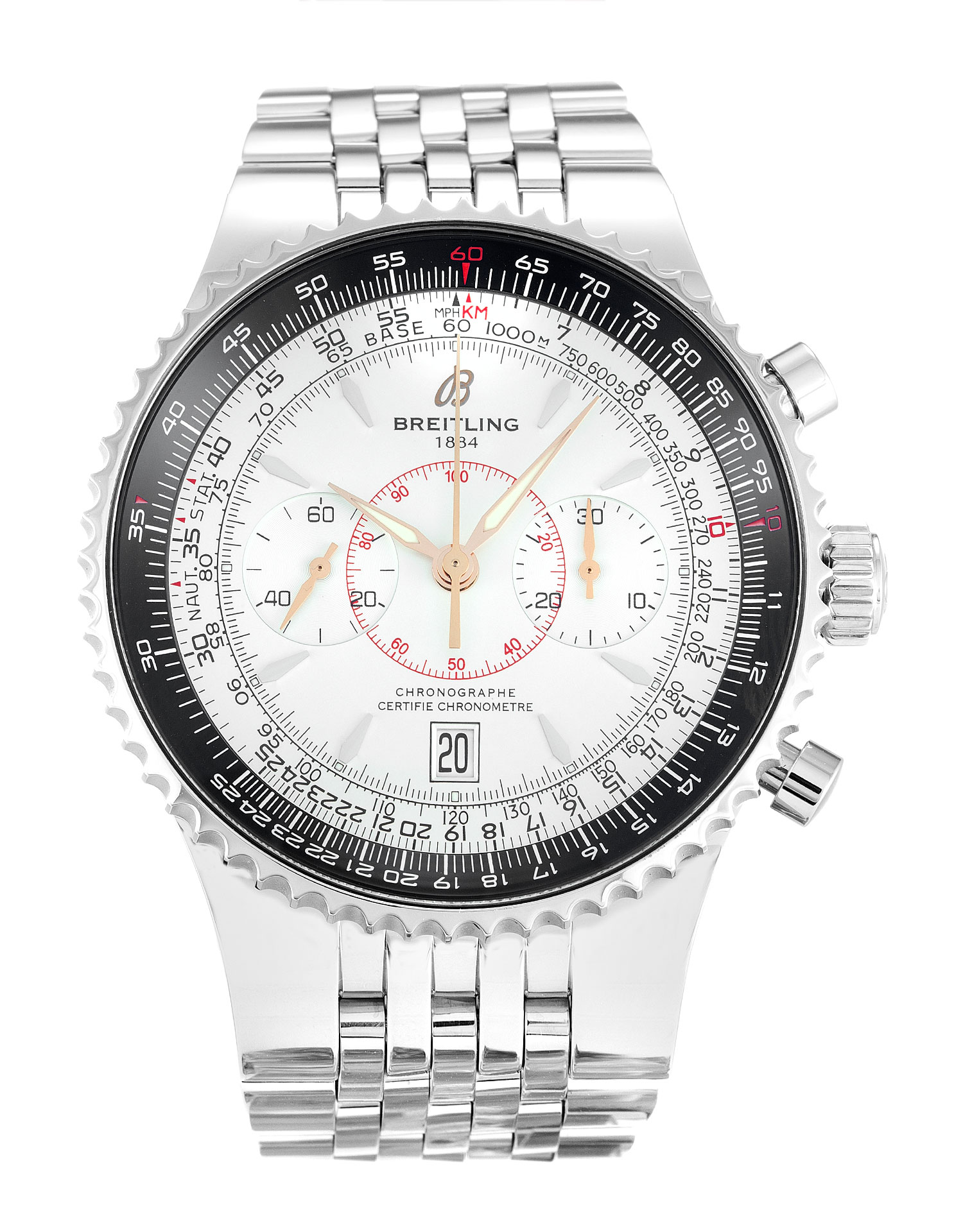Breitling Legende White Baton Mens Automatic A23340 Watch