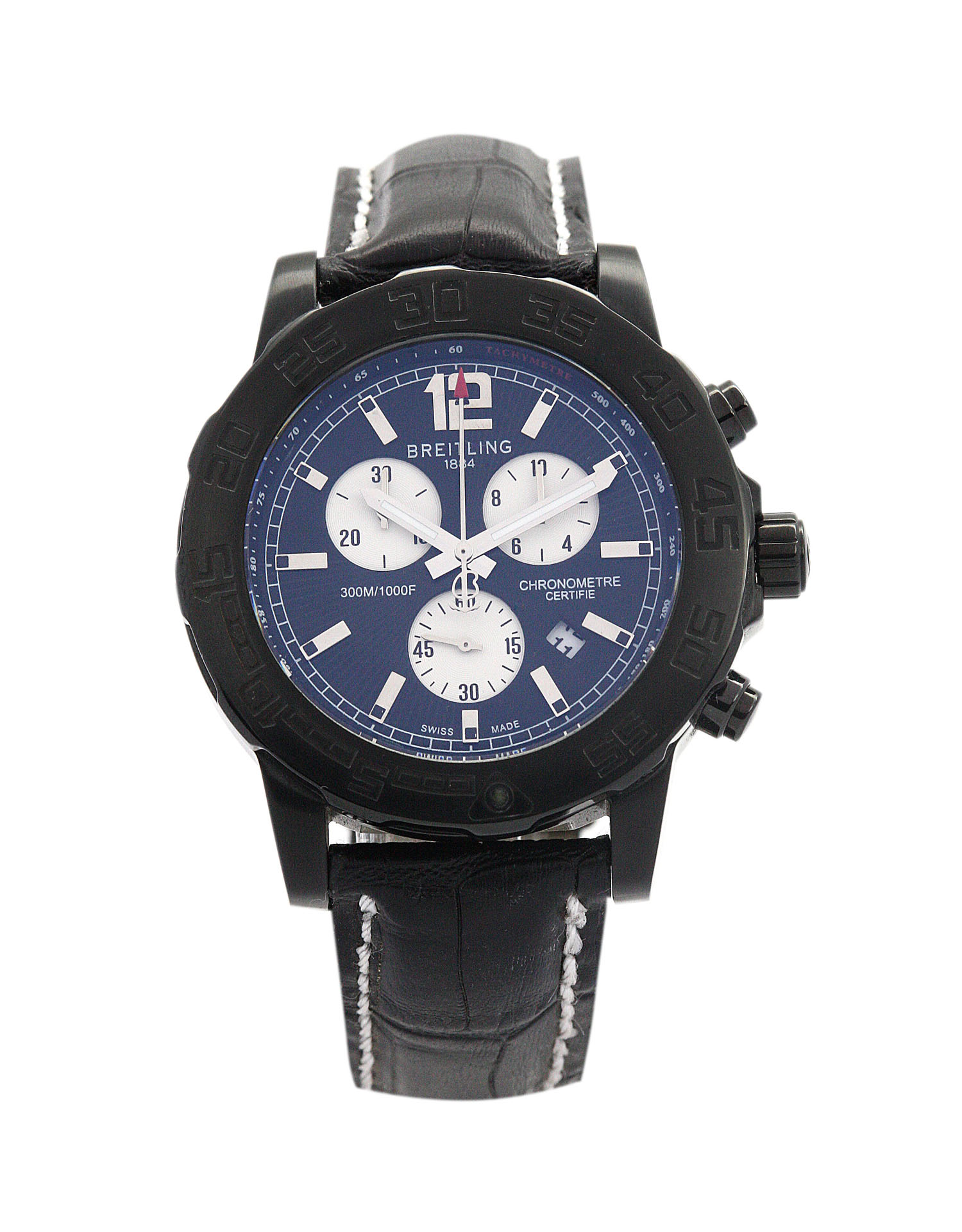 Breitling Chronomat Blue dial Mens Quartz A13050.1 Watch
