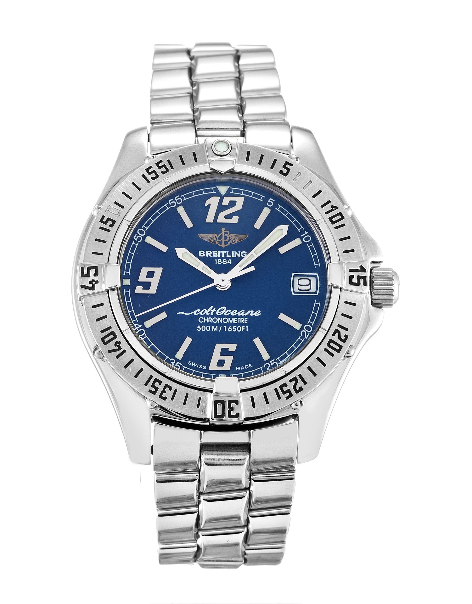 Breitling Colt Oceane Blue Quarter Arabic Ladies Quartz A57350 Watch