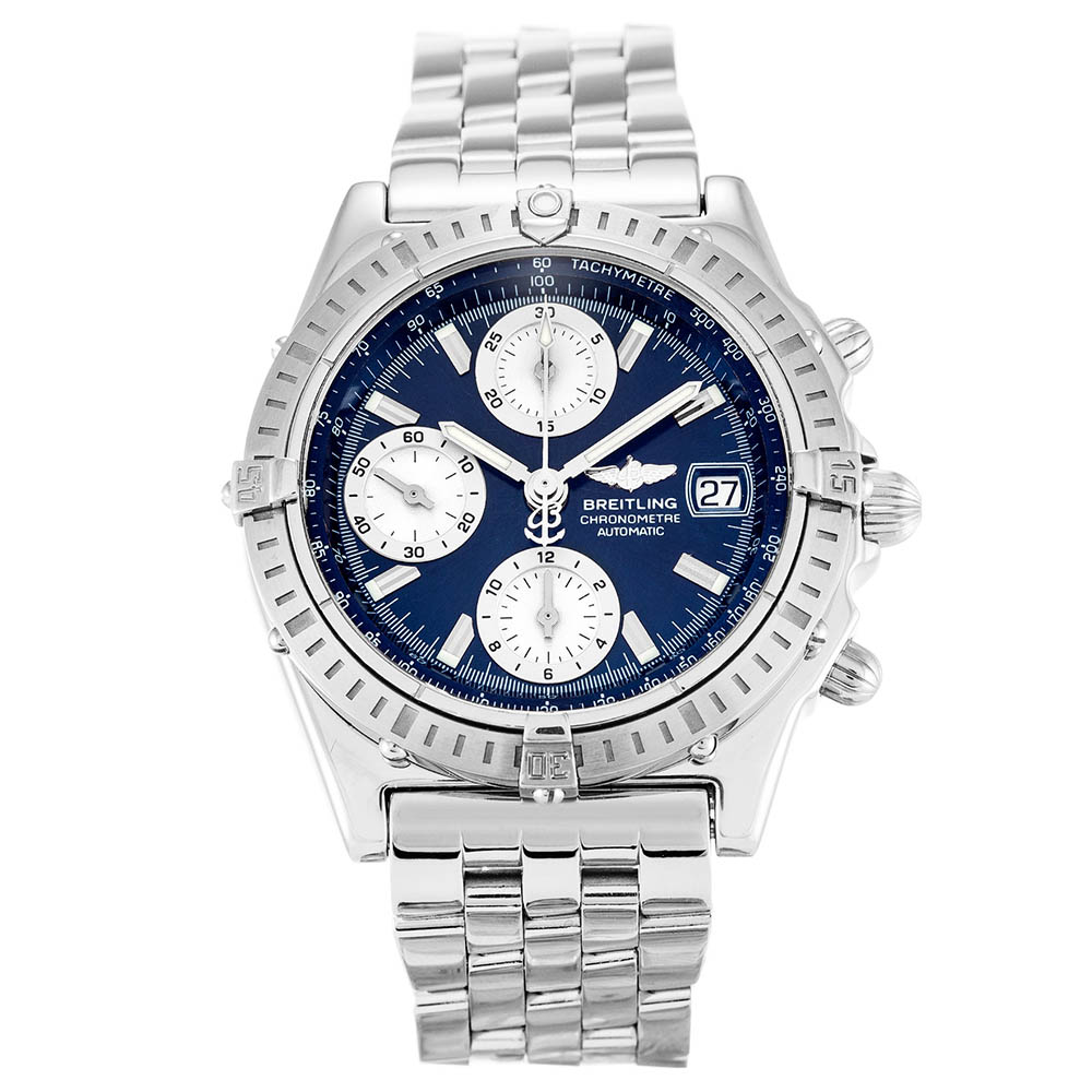 Breitling Chronomat Blue Mens Quartz A13352 Watch